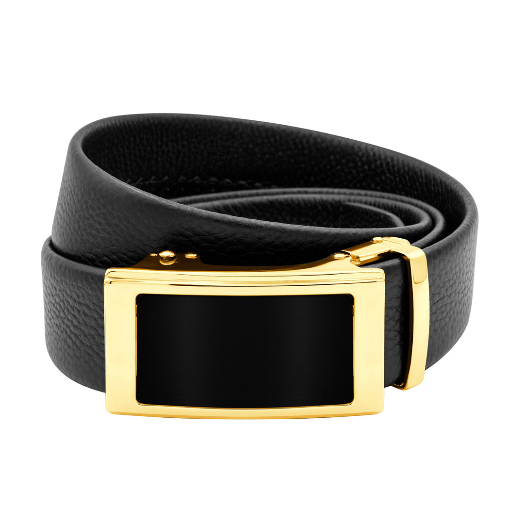 Moroccan Black Leather Belt