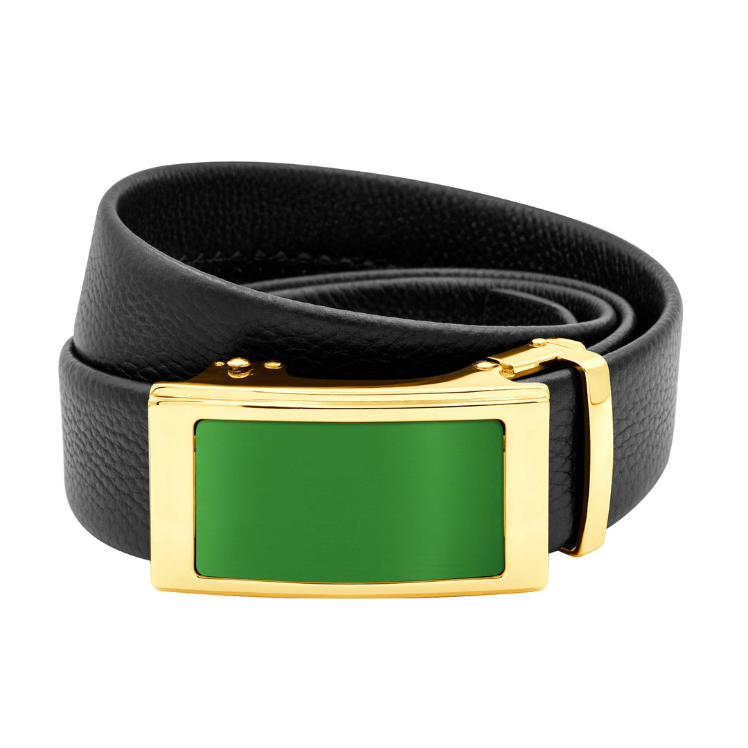 Moroccan Black Leather Belt