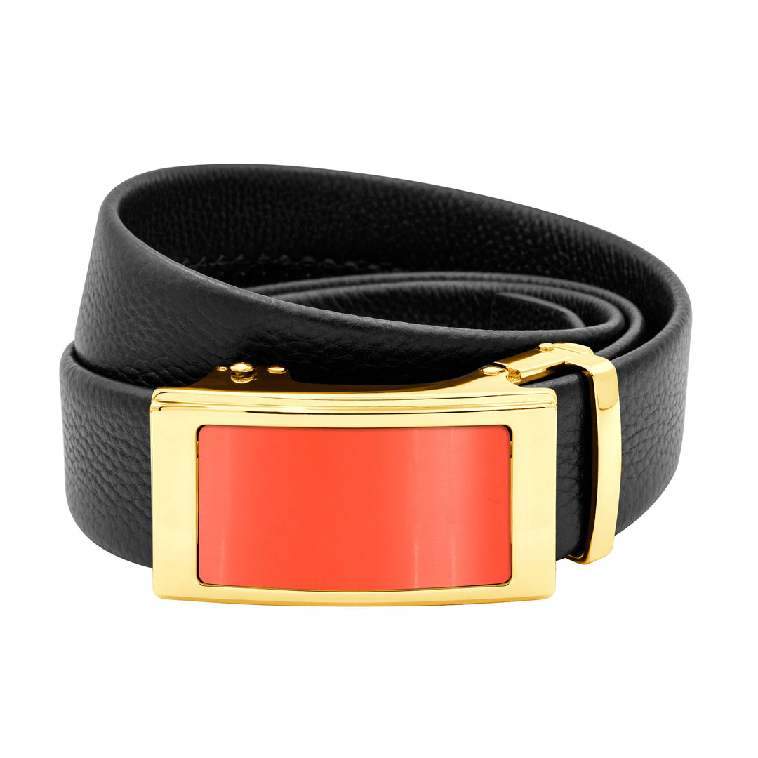 Moroccan Black Leather Belt