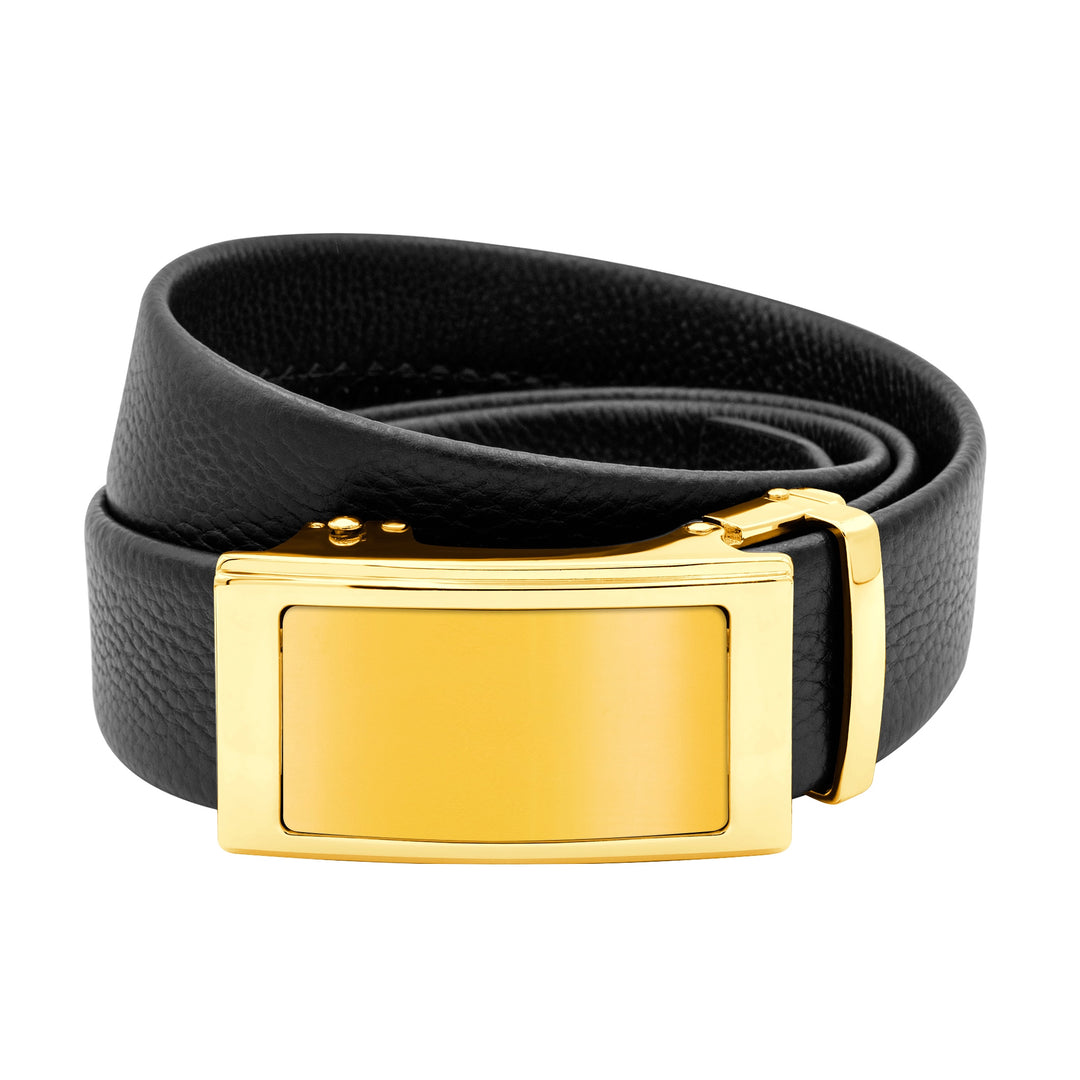 Moroccan Black Leather Belt