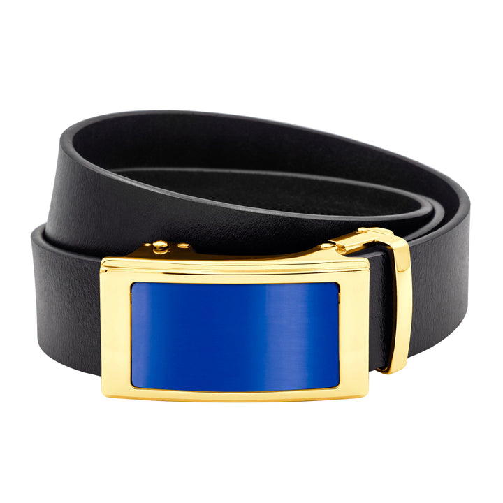 Sunset Black Leather Belt