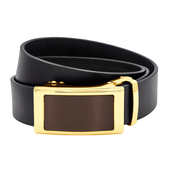 Sunset Black Leather Belt