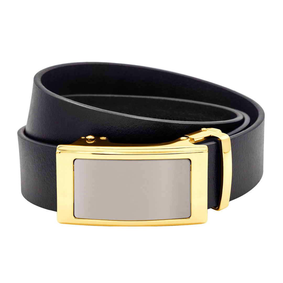 Sunset Black Leather Belt