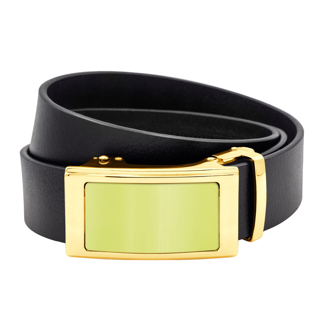 Sunset Black Leather Belt