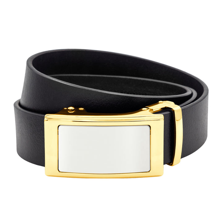 Sunset Black Leather Belt