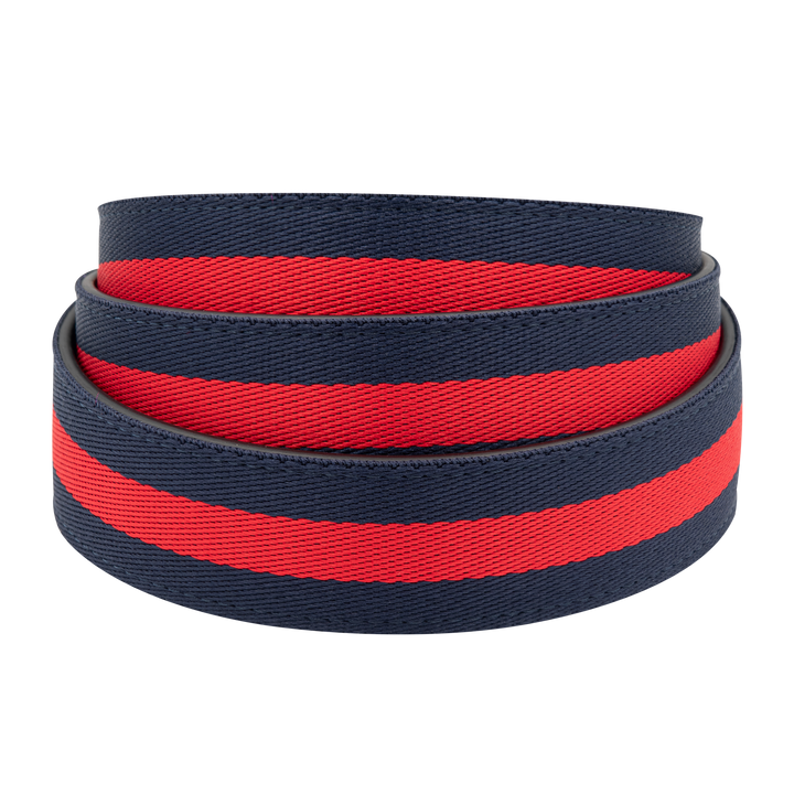 Navy/Red Sports Stripe Belt Strap