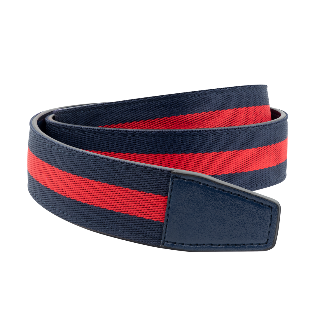 Navy/Red Sports Stripe Belt Strap