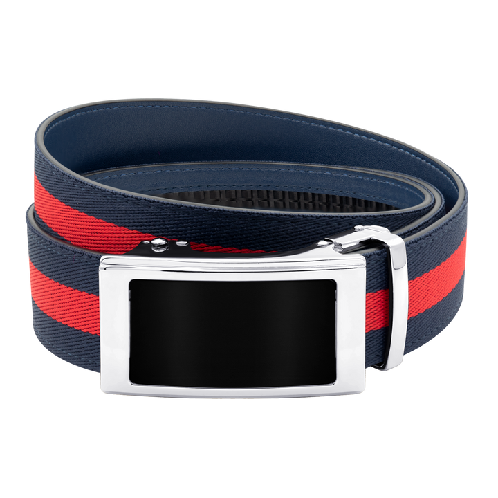 Navy/Red Sports Stripes Belt