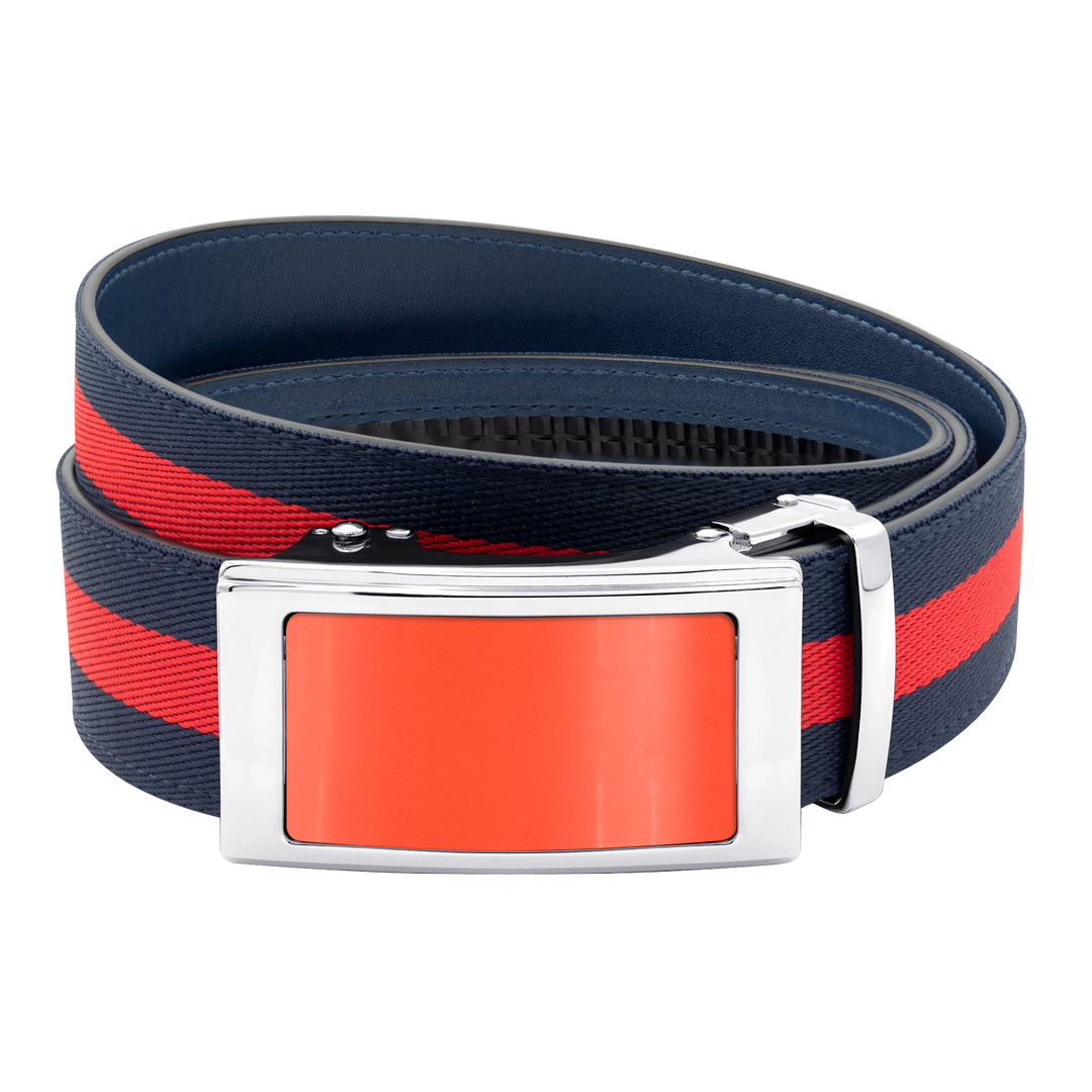 Navy/Red Sports Stripes Belt