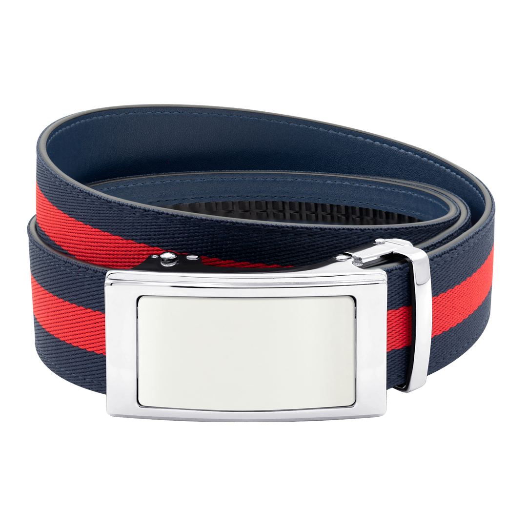 Navy/Red Sports Stripes Belt