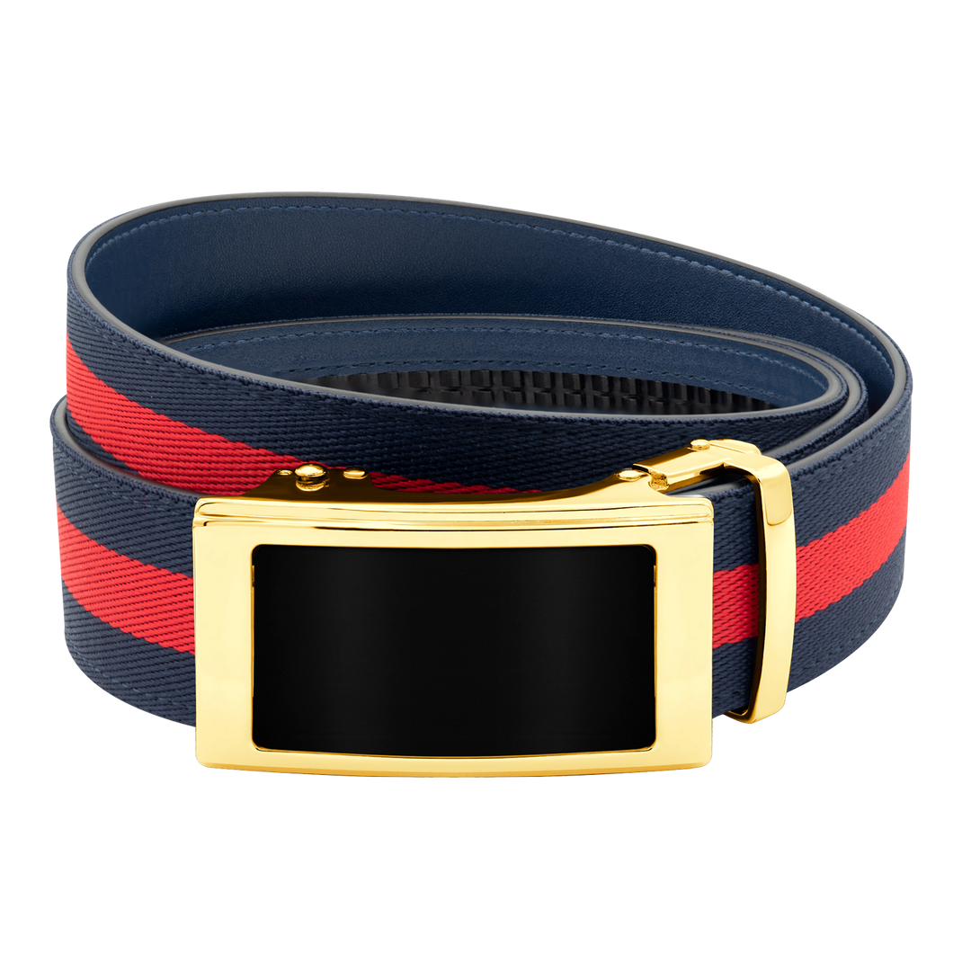 Navy/Red Sports Stripes Belt