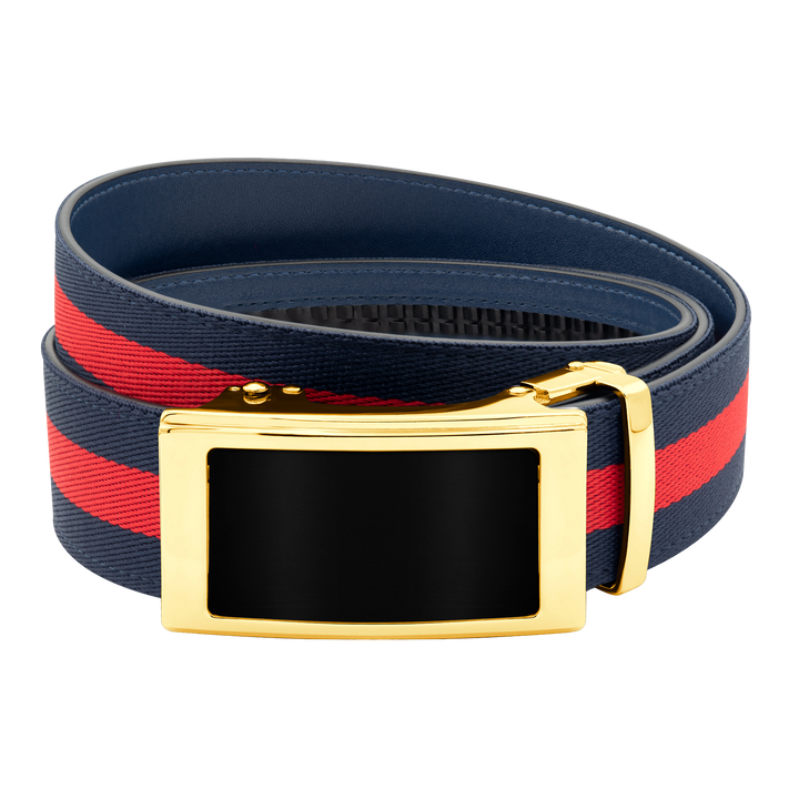 Navy/Red Sports Stripes Belt