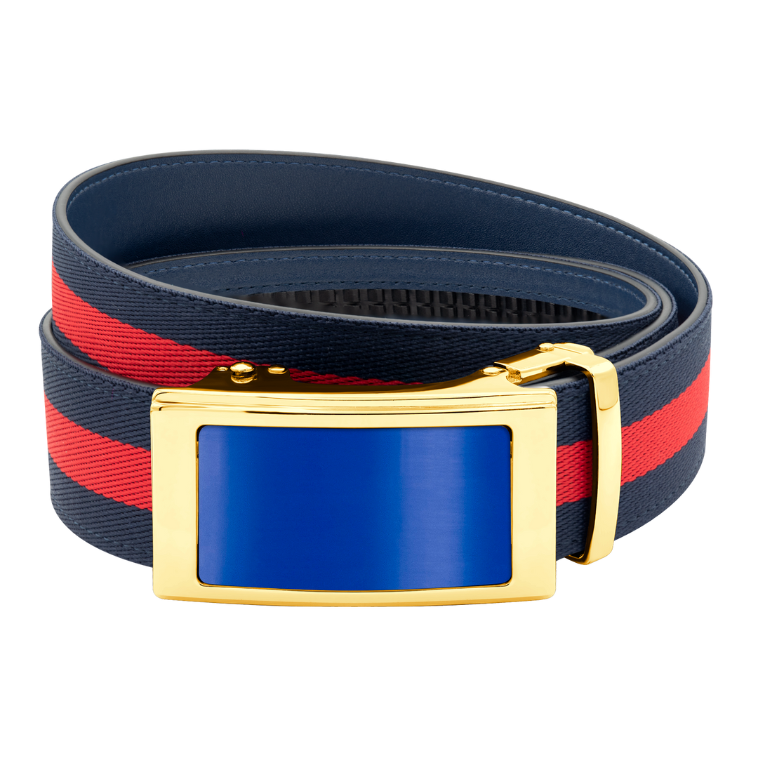 Navy/Red Sports Stripes Belt