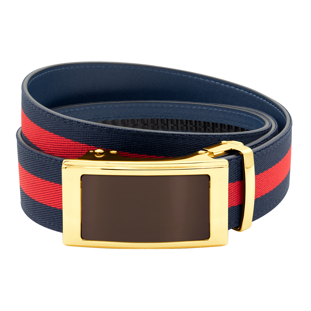 Navy/Red Sports Stripes Belt