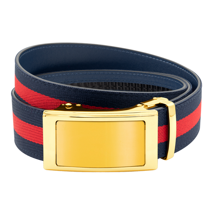 Navy/Red Sports Stripes Belt